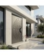 LIM V64 - aluminum entry front door with milled pattern