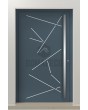 LIM Vario-inox - entrance aluminum front door with stripes