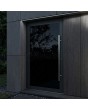 front aluminium door with black Painted Glass Lacobel 