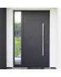Anthracite Aluminum Hinged LIM front door with left sidelight