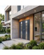 LIM W322 double - aluminum anti-burglary double door with glass