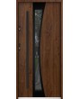 Sta Gemini noir - stainless steel front door with black frame arround glass