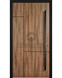 LIM WOODLINE 1 - aluminum entry door with Walnut High Pressure Laminate