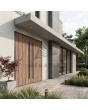 LIM WOODLINE 2 Double - aluminum double door covered Tambora High Pressure Laminate wood imitation