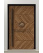LIM WOODLINE 4 - aluminum wood-like entry door covered Creek Larch High Pressure Laminate