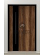 LIM WOODLINE 5 - aluminum wood-like entry door covered Barrique Oak High Pressure Laminate