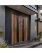 LIM WOODLINE 5 Double - aluminum wood-like double entry door covered Barrique Oak High Pressure Laminate