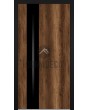 LIM WOODLINE 5 - aluminum wood-like entry door covered Barrique Oak High Pressure Laminate