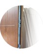 custom configuration - STA steel front door with left, right and top glass panels