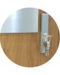 custom configuration - STA steel front door with left sidelight, glass panel (view from the outside)