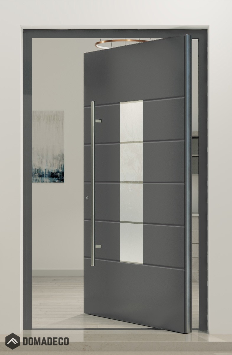 PIVOT AP06 - heavy duty aluminium pivot entrance door Domadeco
