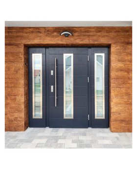 Fargo 12C T - stainless steel front door with two side panels