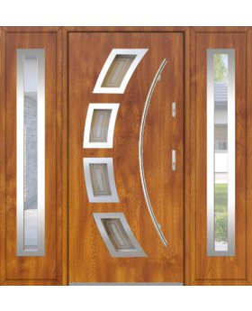 Fargo 21A T - exterior front entry door with 2 side panels