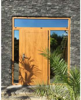 custom configuration - Fargo door with left right and top sidelights