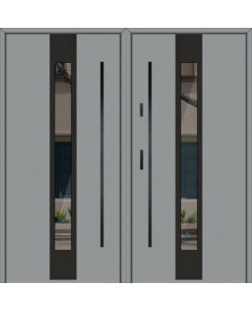 Fargo 30 double - double steel exterior doors commercial