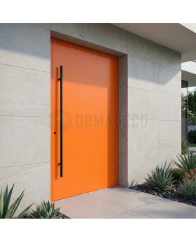 orange solid aluminum front door