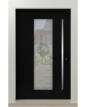 PIVOT C16 - insulated exterior aluminum pivot door with window