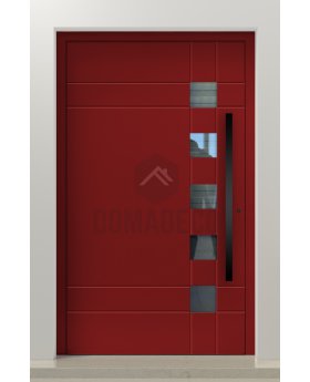 PIVOT C23 - slim frame aluminum pivot front door with five glass