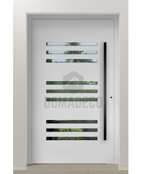 PIVOT C24 - aluminum pivot front door with vertical windows