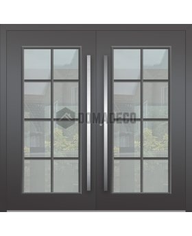 LIM CL06 double - classically styled traditional aluminium hinged door with glass