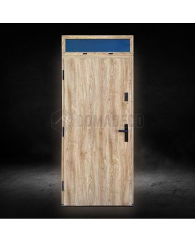 Turners oak solid security steel entrance door