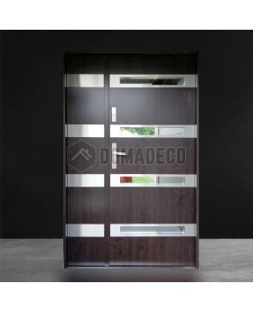 Wenge home entry door for sale with side panel