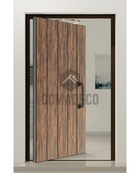 PIVOT WOODLINE 2 - pivot door covered Tambora High Pressure Laminate wood imitation