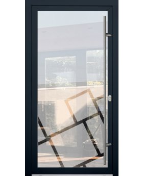 LIM Glass S14 - main frosted door with transparent decor