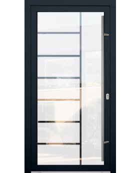 LIM Glass S7 - external aluminium frosted door with transparent decor