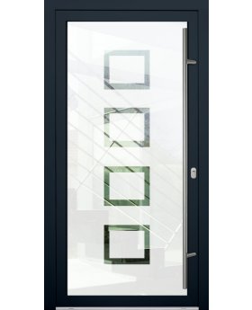 LIMGlass S8 - sand front door with transparent decor