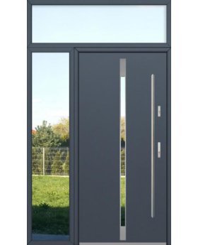 custom configuration - Fargo door with left and top sidelight (view from the outside)