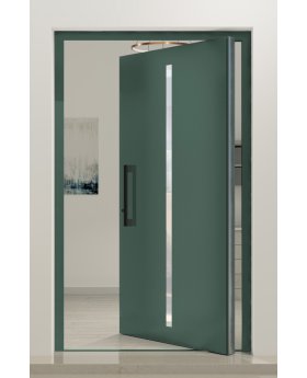 PIVOT Flet B - contemporary pivot door with long glass
