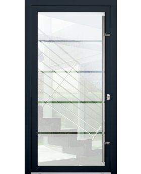 LIM-BATCH Glass S4 - frosted front door with four transparent stripe