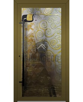 LIM FS2 - modern aluminium door with fusing glass