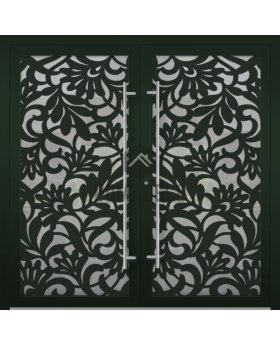 LIM G1 double - Double glass aluminium door with decorative panel