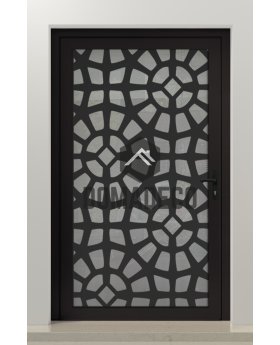 LIM G2 - Glass front aluminum door with decorative panel