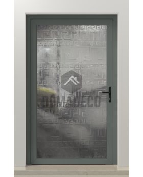 LIM FS3 - aluminium grey hinged door with fusing glass