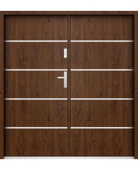 Sta Hunt Double - minimalist steel double front door for modern home
