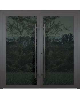 LIM VL19 double - Painted Glass Lacobel double aluminium door