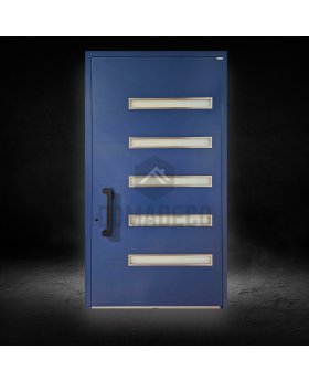 blue aluminium prehung aluminium pivot door