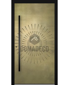 LIM M12 - front door with gold texture of milled metal