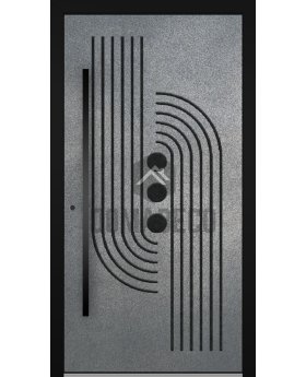 LIM M13 - aluminum door with grey texture of milled metal