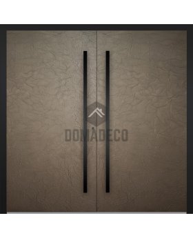 LIM M2 double -  Aluminum double front door coated with liquid metal