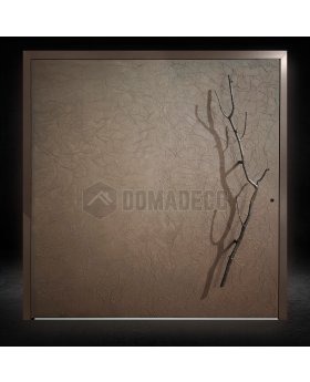 Brown Pivot exterior door coated with liquid metal