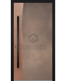 LIM M25 - aluminum hinged door with copper and aged bronze liquid metal