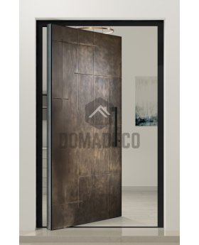 PIVOT M24 - aluminum pivot door with bronze liquid metal