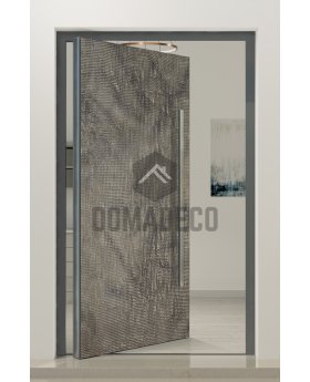 PIVOT M3 - Aluminum pivot entry door coated with liquid metal