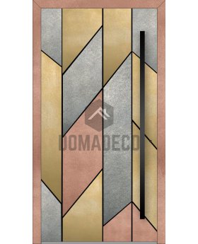 LIM M4 - Aluminum hinged entry door coated with different color of liquid metal