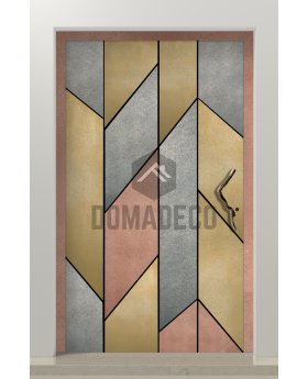 PIVOT M4 - Aluminum pivot entry door coated with liquid metal