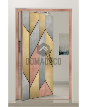 PIVOT M4 - Aluminum pivot entry door coated with liquid metal